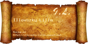 Illovszky Lilla névjegykártya